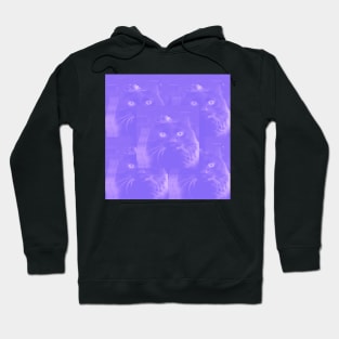 Black Cat Overlay Tile Amethyst Hoodie